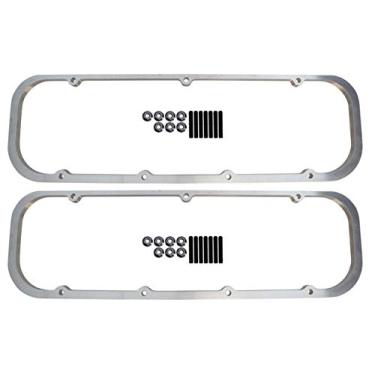 Imagem de ICT Billet BBC Big Block 1/5.1 cm tampa da válvula espaçador Riser flange alto 396 454 compatível com motores Chevy Big Block para levantar a tampa da válvula para balancim 551640-5