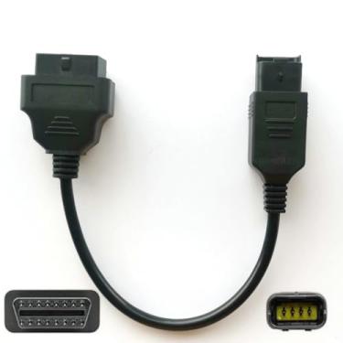 Imagem de Adaptador de diagnóstico OBD de 4 pinos para motocicleta, conector multistrada OBDII DDA Can-Bus