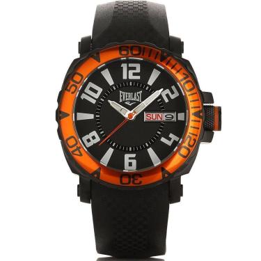 Imagem de Relógio Masculino Everlast Preto À Prova D`Água 100 M E184