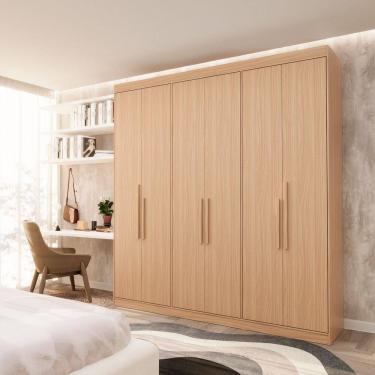 Imagem de Guarda Roupa Casal 6 Portas Lugano Mdf Cedro