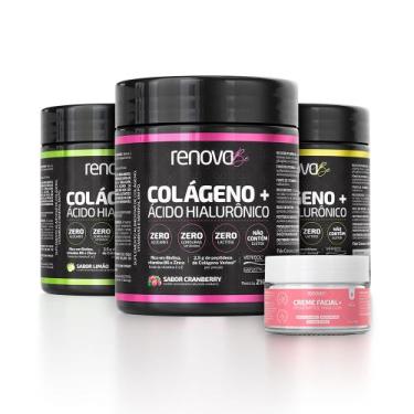Imagem de Kit 3 Colágenos Renova Be Verisol Com Biotina + Creme Facial, 1- Cranb