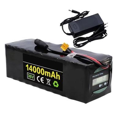 Imagem de Pacote de bateria de lítio de 36V 14Ah, Bateria de bicicleta elétrica 36 V 10S4P com plugue XT60 e indicador de capacidade, para motor de 200 W ~ 800 W (com carregador)