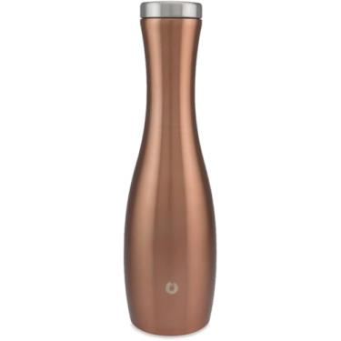 Imagem de Snowfox Garrafa de vinho, aço inoxidável isolado e base de silicone antiderrapante, dourada