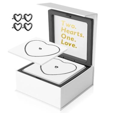 Imagem de WeLocked Kit de pulseiras permanentes para casais – Conjunto de pulseiras DIY com fecho de coração para casais, amigos e família – presente exclusivo para aniversário, dia dos namorados, aniversário –