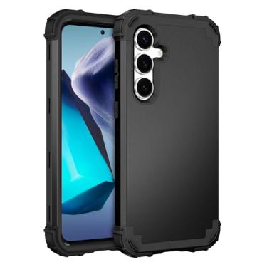 Imagem de Asuwish Capa de telefone para Samsung Galaxy S25 Plus S25+ 5G capa dura à prova de choque de silicone macio amortecedor híbrido de três camadas aderência resistente proteção robusta S25plus 25S + S 25