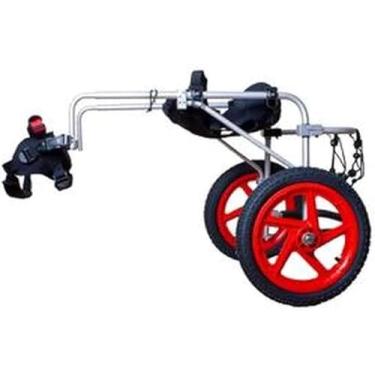 Imagem de Cadeira de rodas para cães grandes para pernas traseiras, rodas de carrinho para animais de estimação Cadeira de rodas para cães grandes, cadeira de rodas ajustável para animais de estimação