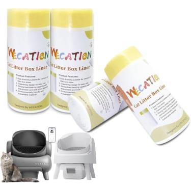 Imagem de WECATION 60 sacos de caixa de areia para gatos, compatíveis com Neakasa e PetPivot caixa de areia autolimpante para gatos