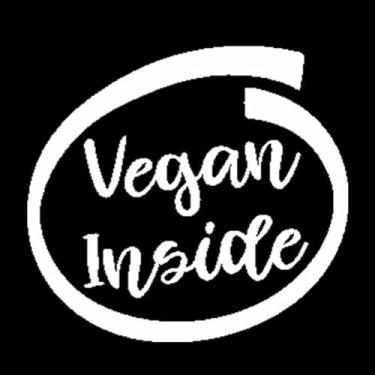 Imagem de Skin Adesivo Vegan Inside carro Moto vegano (Branco)