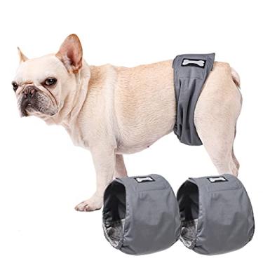 Imagem de Fraldas Laváveis ​​para Cães Machos Reutilizáveis ​​Machos Bellywashable Masculino Busas de Cachorro, Fraldas de Cachorro Masculino, Pacote de 3 (XL)