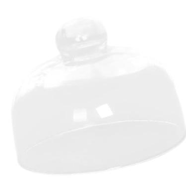 Imagem de Ｂｅｓｇａ Tampa de cúpula de bolo transparente, cúpula de comida de vidro, pastelaria de bolo de bolo exibição cloche para prato de bolo de aniversário de, 11.5x9.8cm