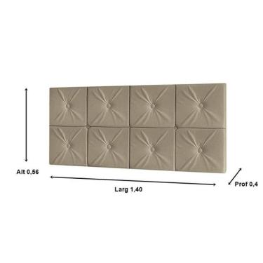 Imagem de Painel Cama Box Prime Casal 1,40 Ferrari Cor Bege Comprar