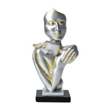 Imagem de Kuntesetty Abstract Art Casal Sculpture Couples Hug Sculpture Collection Creative Birthday Gift Fture for Living Room Bookshelf, Champanhe