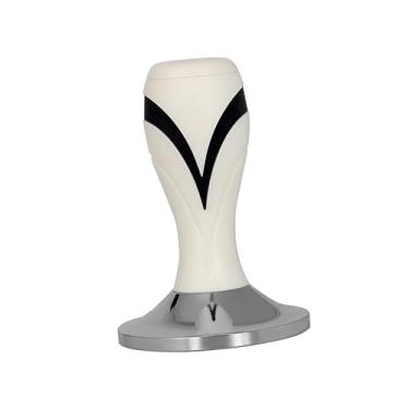 Imagem de FytStycale Café adulteração de café Pressione a mão de café expresso Base plana para picnic Cafe Hotel Bar, Branco, 51mm