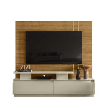 Imagem de Estante Home Theater New Apolo Para Tv Até 75 Cor Cumaru E Apolo - Madetec Móveis