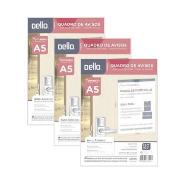 Imagem de Quadro De Aviso A5 Dello 210X150X5Mm Cod0535 Kit 3