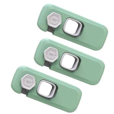 Imagem de Trava de Segurança Gaveta Geladeira Kit 3 unidades Protege Criança Beb