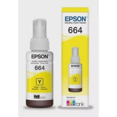 Imagem de Refil de tinta epson T664 yellow para L120 L1300 L395 L396 L355 L555 L365 L355 Original