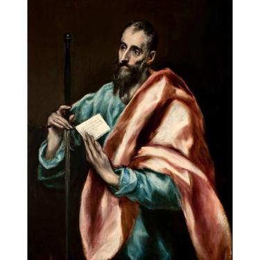 Imagem de Apóstolo Paulo (1610) de El Greco, 60 x 76 cm, Tela Canvas Para Quadro
