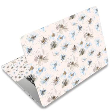 Imagem de WINTOJO 11,6 13 13,3 14 15 15,6 polegadas Netbook Laptop Skin Adesivo Decalque Capa Protetora Reutilizável para Laptop Notebook Chromebook Flores Azuis W-NEK-57
