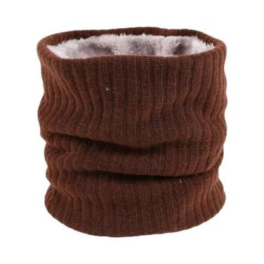 Imagem de Cachecol Forrado De Lã Térmica Unissex De Inverno À Prova De Vento Aqu