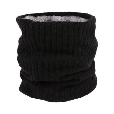 Imagem de Cachecol Forrado De Lã Térmica Unissex De Inverno À Prova De Vento Aqu