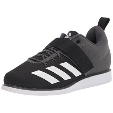 Imagem de adidas Tênis masculino Powerlift 4 para halterofilismo, Preto/branco/cinza, 8.5