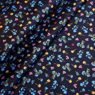 Imagem de Tecido de algodão puro de densidade Hign do The Yard, tecido de algodão fabricado no Japão, adequado para vestidos da moda, camisas, saias, acolchoado e artesanato (10 m, estampado de flores de