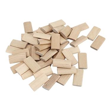 Imagem de 50pcs Solid Wood Wood Domino Tenon Stopper, Inserções Planas de Alta Resistência, Alinhamento Perfeito para Criar Madeira, o Suficiente para Splicing de Móveis, Fabricação de