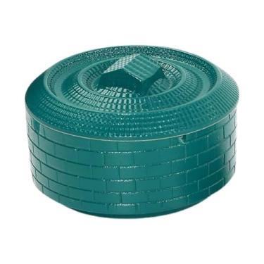 Imagem de Cinzeiro Cinzeiro com tampa Bandeja de cinzas para exterior interno - Cinzeiros vintage à prova de vento para cigarros Decoração de cerâmica para pátio de jardim de escritório doméstico Cinzeiro de Me
