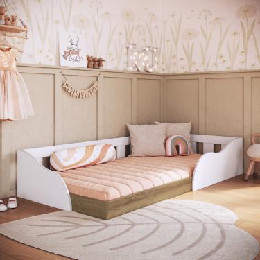 Imagem de Cama Infantil Montessoriana Solteiro Summer Art in Móveis - Branco