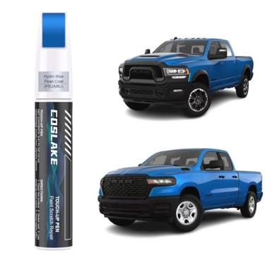 Imagem de COSLAKE Tinta de retoque de carro (Hydro Blue Pearl-Coat(PBJ/MBJ)) para Dodge Ram, kit de reparo de arranhões de pintura de carro, solução rápida e fácil de reparar, caneta removedor de arranhões 2 em