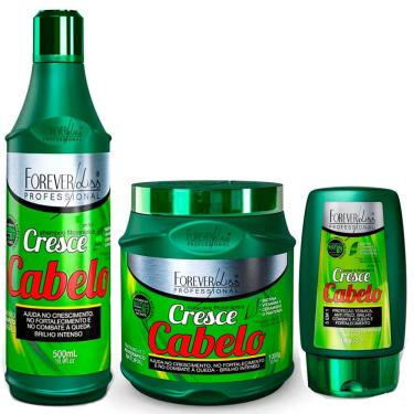 Imagem de Kit Cresce Cabelo Shampoo, Máscara e Leave-in Forever Liss