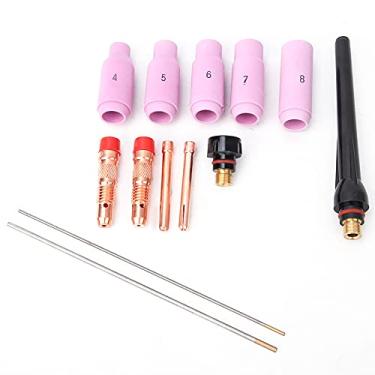 Imagem de Acessórios de Soldagem TIG, 13 PCS Acessórios de Tocha de Soldagem TIG Peças de Soldagem Equipamento de Soldagem Kit de Tocha TIG Acessórios de Consumíveis de Tocha TIG 1,6 Mm