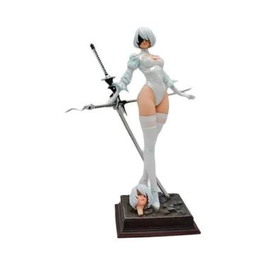 Imagem de Figura de Ação Nier: Automata 2B - 27cm - Modelo Colecionável, Branco 