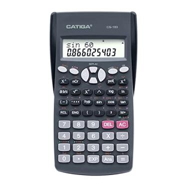Imagem de Calculadora científica 2 linhas - para matemática (álgebra e trigonometria), ciências, estatística, engenharia, física, classe executiva, mais de 200 funções, com função de memória e reprodução
