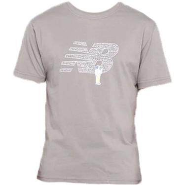 Imagem de Camiseta New Balance Chalk Board Logo Cinza Claro Masculino