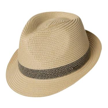 Imagem de Chapéu Fancet Straw Fedora Short Brim Sun Beach para homens e mulheres