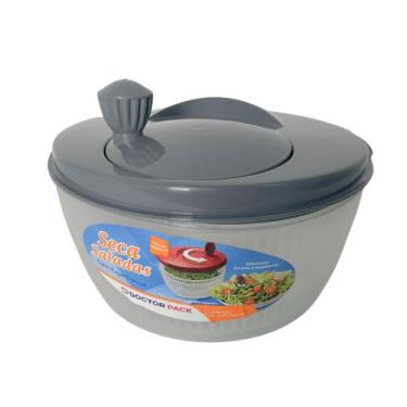 Imagem de Secador de Salada Centrifuga de Verduras Manual Grande 4 L - Cinza - A