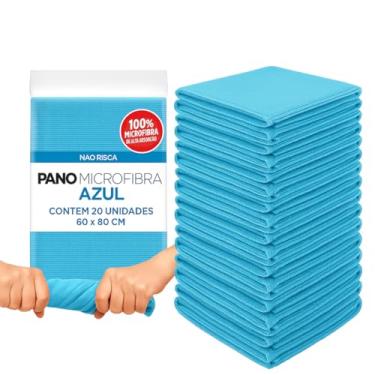Imagem de Pano Microfibra Limpeza Grande Multiuso Automotivo Vidros Chão Macio e Absorvente 60x80 (20)