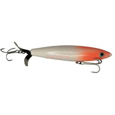 Imagem de Isca artificial de madeira com hélice 12cm - BellaPesca, Laranja