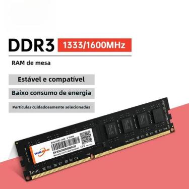 Imagem de Memória RAM DDR3 8GB - 1333MHz/1600MHz (PC3-12800U/10600U) - 240 Pinos