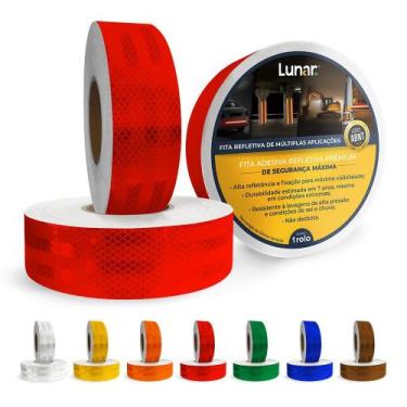 Imagem de Fita Adesiva Refletiva Automotiva Decorativa Prismática Normativa Vári