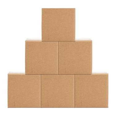 Imagem de Schliersee Conjunto De 6 Caixas Remessa 5X5X5, Papelão Ondulado Marrom Kraft, Correspondência Quadradas Para Embalagem