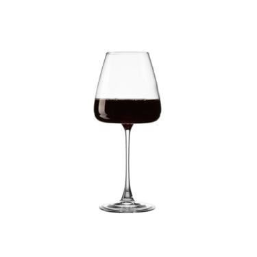 Imagem de 550 ml/524.5 g europeu retro casa simples fundo côncavo copo de vinho tinto barriga grande - fundo côncavo transparente