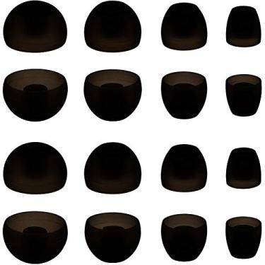 Imagem de Adaptadores de ouvido ALXCD para fone de ouvido Sennheiser Momentum intra-auricular, PP, P/P/M/G, 4 tamanhos, 8 pares, adaptadores de substituição de silicone macio, fones de ouvido, adequado para fone de ouvido Sennheiser Momentum (8 pares), Preto