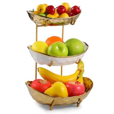 Imagem de Cesta de frutas de 3 camadas para balcão