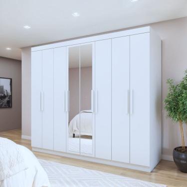 Imagem de Guarda-roupa 8 Portas 4 Gavetas 100% Mdf Andara Branco