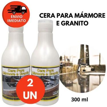 Imagem de Kit Cera Para Mármore E Granito Claro Com Carnaúba 300ml Proteção E Br
