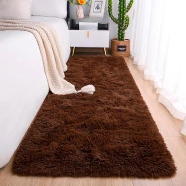 Imagem de Tapete Passadeira 2,00 x 0,60 Corredor Quarto Sala Felpudo (Chocolate)