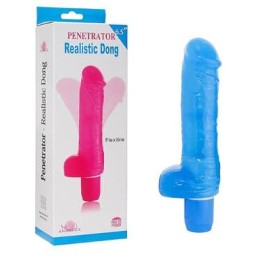 Imagem de Prótese Com Vibrador Interno Multivelocidades Realístico Brinquedo Íntimo Pênis Realístico [AZUL]